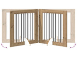 Dog Gate with Stands 4 pcs Artisan Oak 80 x 100 cm 892048