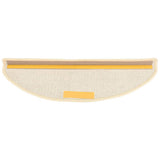 Stair Mats 15 pcs 65x21x4 cm White and Brown Half Round Large 149860