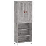 Highboard Grey Sonoma 69.5x34x180 cm Engineered Wood 3200047