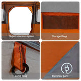Family Tent with Roof Orange and Orange 435 x 255 x 216 cm 4100687