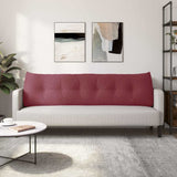Back Pillow Wine Red 180 x 24 x 50 cm Fabric 42014560