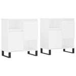 Sideboards 2 pcs White Engineered Wood 3190133