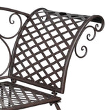 Garden Bench Antique brown Steel Standard Durable Garden Bench 40717