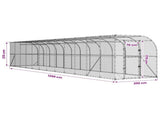 Against Wall Chicken Coop Silver 1200 x 200 x 215 cm 3434735