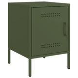 Bedside Cabinet Olive Green 36x39x50.5 cm Steel 842918