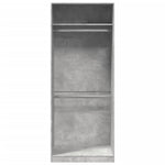 Wardrobe Concrete Grey 80x50x200 cm Engineered Wood 3307795