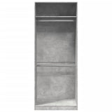 Wardrobe Concrete Grey 80x50x200 cm Engineered Wood 3307795