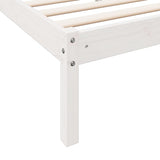 Extra Long Bed Frame without Mattress White 80x220 cm Solid Wood Pine 852415