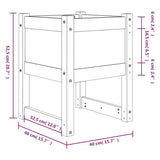 Planters 2 pcs White 40x40x52.5 cm Solid Wood Pine 822110