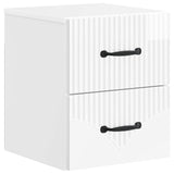 Wall-Mounted Bedside Cabinet High Gloss White 34.5 x 33 x 40 cm 898983