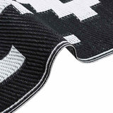 Outdoor Carpet ARAKIL White and Black 190x290 cm PP 368574