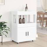 Bar Cart White 60x39.5x89 cm Engineered Wood 848269