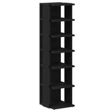 Shoe Cabinets 2 pcs Black Oak 25x27x102 cm Engineered Wood 862067