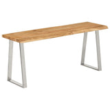 Bench with Live Edge 105 cm Solid Wood Acacia 372755