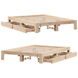 Bed Frame without Mattress 140x200 cm Solid Wood Pine 3308999