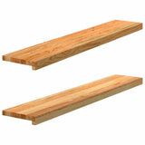 Window Sills 2 pcs Light Brown 110x20x2 cm Solid Wood Oak 4009137