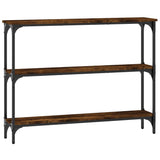 Console Table Smoked Oak 100x22.5x75 cm Engineered Wood 834027