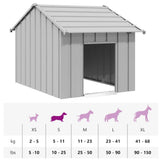 Dog House with Roof 83x130x85 cm Galvanised Steel 4100916