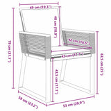 Garden Dining Set 5 pcs Black Powder-Coated Steel 3379319