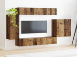 TV Wall Cabinet Set Wall-mounted 6 pcs Old Wood 3408959