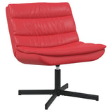 Swivel Chair Red 63 x 75 x 76 cm PU 42007343