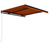 Manual Retractable Awning 300x250 cm Orange and Brown 3055187