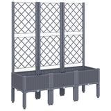 ZNTS Garden Planter with Trellis Blue Grey 120x40x142 cm PP 367926