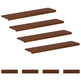Stair Tread 8 pcs 120 x 30 x 2 cm Dark Brown Solid Oak Wood 3449392