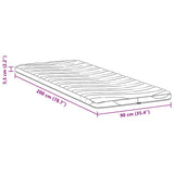 Mattress Topper White 90 x 200 x 5.5 cm Knit Fabric 4106415