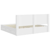 Bed Frame with Storage and Headboard White 200 x 200 cm 3413917