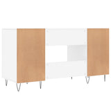 Desk White 140x50x75 cm Engineered Wood 829540