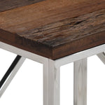 Console Table Silver Stainless Steel and Solid Wood Sleeper 349989