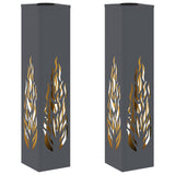 Solar LED Pathway Light 2 pcs Anthracite Cold Rolled Steel 879802