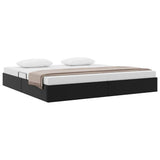Storage Bed with Mattress Black 200 x 200 cm Faux leather 3369961