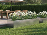 Garden Planter Silver 100 x 20 x 20 cm Stainless Steel 8005184
