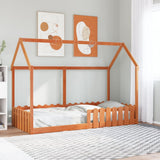 Kids' House Bed Frame without Mattress Wax Brown 90x200 cm 850688