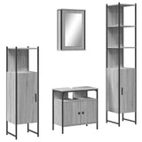 4 Piece Bathroom Furniture Set Grey Sonoma Engineered Wood 3214828