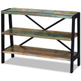 Side Table Multicolour Reclaimed wood and steel Small 243274