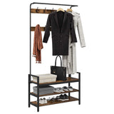 Coat Rack Smoked Oak 95 x 34 x 184 cm Engineered wood 879961