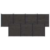 Fence Panel 7 pcs WPC and Aluminium Black 3429417