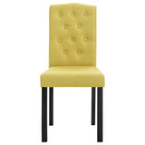 Dining Chairs 2 pcs Green Fabric 249251