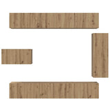 TV Cabinet Set 8 pcs Artisan Oak Engineered Wood 3393134