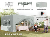 3 x 3m Pop-Up Gazebo Shelter, with Accessories - Light Grey T3398P328389