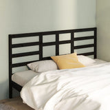 Bed Headboard Black 186x4x104 cm Solid Wood Pine 818159