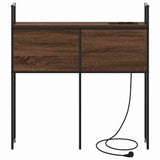 Storage Headboard with Charging Station Brown oak 100 cm 859794