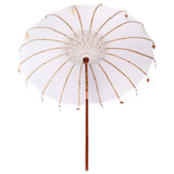 Balinese Parasol Cream 220 x 220 x 260 cm Cotton and solid wood 42006451