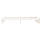 Bed Frame without Mattress White Solid Wood 75x190 cm Small Single 814910