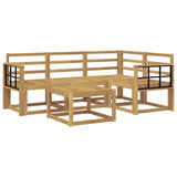 Outdoor Sofa Set 5 pcs White 59 x 59 x 37 cm Solid Acacia Wood 3387603