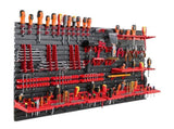 WALL MOUNTED TOOL PEG BOARD SET GARAGE STORAGE BINS WORKSHOP RACK SHED ORGANISER 22488979
