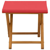 Deck Chair 2 pcs Solid Eucalyptus Wood Red 42024892